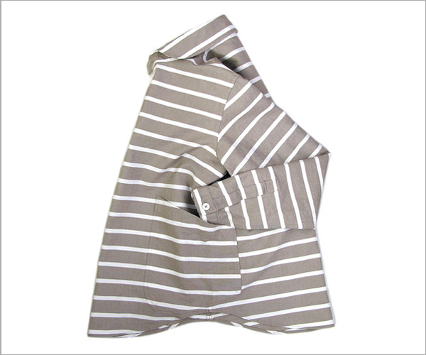 LOLO（ロロ）定番プルオーバー ボーダーシャツ（グレー）