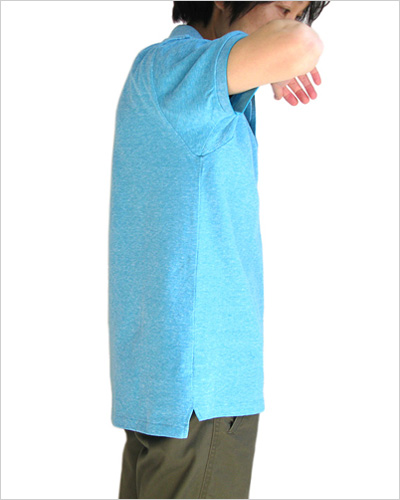 LOLO（ロロ）綿麻シャンブレー鹿の子 LOLOポロ