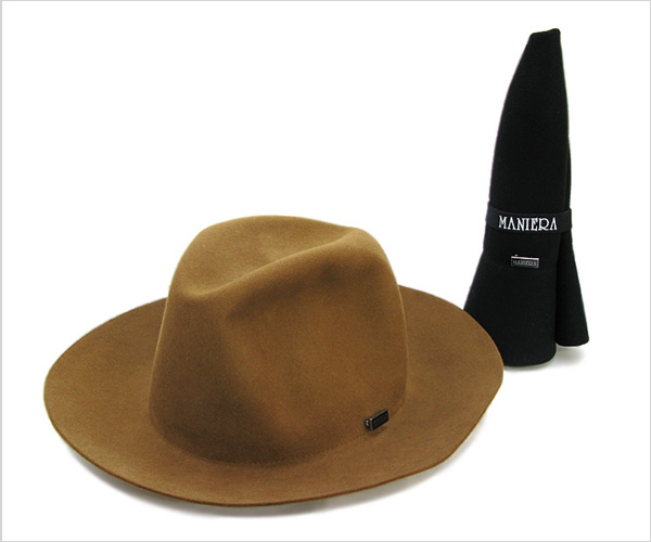 MANIERA (マニエラ) フォルダブル フェルトハット（キャメル）