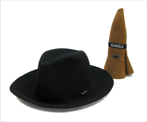 MANIERA (マニエラ) フォルダブル フェルトハット（ブラック）