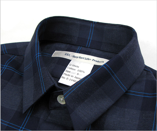 EEL（イール） Q-shirts（ブルーチェック）