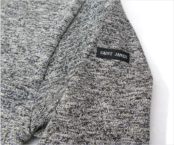 SAINT JAMES（セント ジェームス）OUESSANT メランジカットソー（ブラック杢）