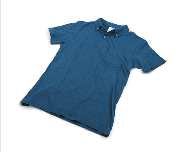 LOLO（ロロ）スモーキー鹿の子 B.D 半袖Tシャツ（ブルー）