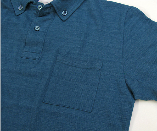 LOLO（ロロ）スモーキー鹿の子 B.D 半袖Tシャツ（ブルー）