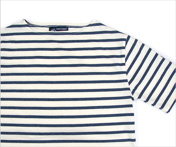 SAINT JAMES （セント ジェームス）PIRIAC ボーダーカットソー（生成り×インディゴ）