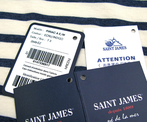 SAINT JAMES （セント ジェームス）PIRIAC ボーダーカットソー（生成り×インディゴ）