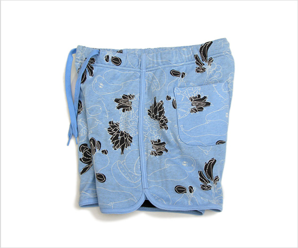 【WOMEN'S】FilMelange（フィルメランジェ） 「FANNIE」プリントショーツ（サックス）