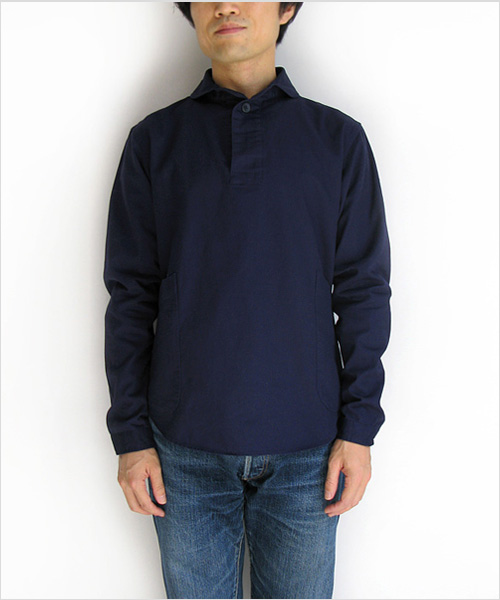 LOLO(ロロ)定番プルオーバーシャツ(ネイビー)