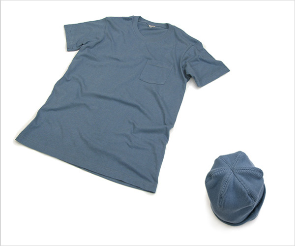 FilMelange（フィルメランジェ）「SUNNY」 ポケットTシャツ（リバーブルー）