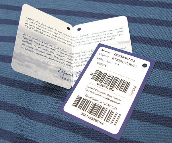 SAINT JAMES (セント ジェームス)OUESSANT ボーダーカットソー(ブルー×ダークブルー)