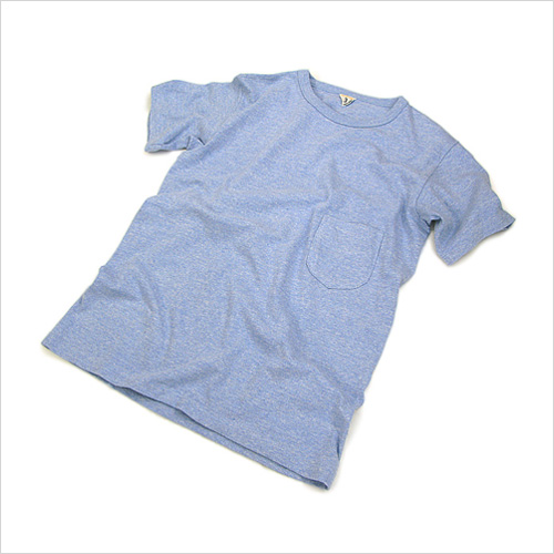 FilMelange（フィルメランジェ）「DIZZY」　ポケットTシャツ（ブルーメランジェ）