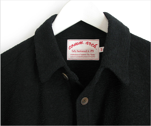 comm. arch.（コム・アーチ）リップル パイル ポロ（ナイトオーシャン）