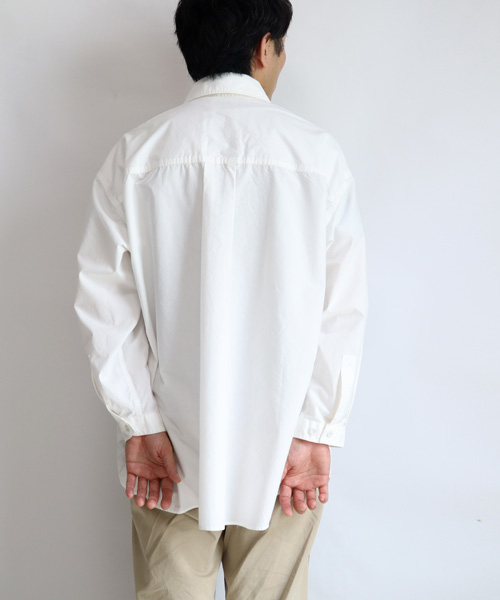 LOLO LIKE（ロロライク）定番プルオーバー型 ビッグシャツ（白）