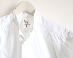 LE LABOUREUR（ラブルール）スタンドカラー ロングシャツ（ホワイト）