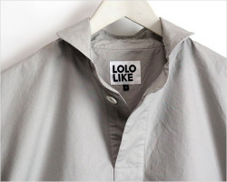 LOLO LIKE（ロロライク）定番プルオーバー型 ビッグシャツ（ライトグレー）