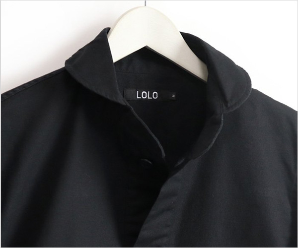 LOLO（ロロ）定番プルオーバーシャツ（ブラック）