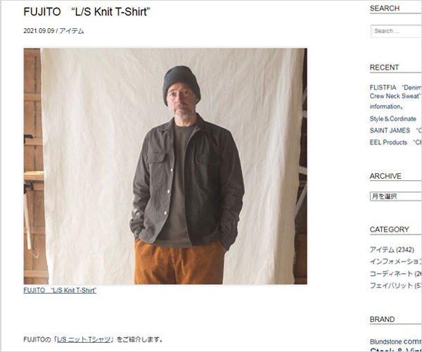 【2nd】FUJITO　“L/S Knit T-Shirt”