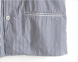LOLO LIKE（ロロライク）片玉ポケット ストライプ 半袖ビッグシャツ