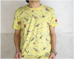 FilMelange（フィルメランジェ）「ALEX」　ポケットTシャツ（イエロー）