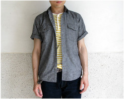 FUJITO（フジト） S/S ウエスタンシャツ（ブラック）