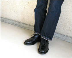 SANDERS（サンダース）ミリタリーダービーシューズ（ポリッシュドレザー・ブラック）