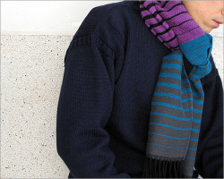 Guernsey Sweater（ガンジー ニット） 【by LE TRICOT DE LA MER/ネイビー】