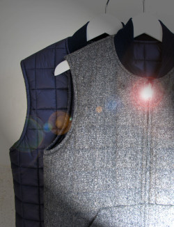 FUJITO(フジト) リバーシブル キルティングベスト(ダークグレー)