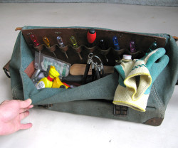 Vintage Collection(ヴィンテージ コレクション)フランス軍 キャンバス×レザー ツールバッグ