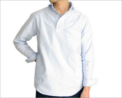 LOLO（ロロ）定番プルオーバー シャンブレーシャツ（サックス）