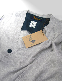 knitchy （ニッチー）ベルギーリネン カーディガン（グレー×フォレスト）