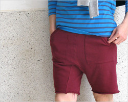 FUJITO（フジト） スウェット ショーツ（バーガンディ）