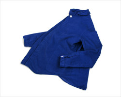 LOLO（ロロ）比翼 コーデュロイシャツ（ブルー）