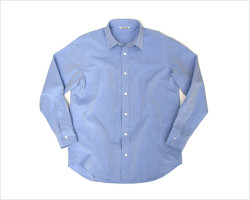 AURALEE(オーラリー) スーパーファイン ブロードクロス シャツ(ブルーシャンブレー)