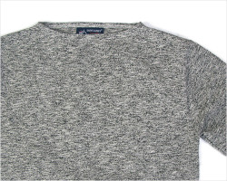 SAINT JAMES（セント ジェームス）OUESSANT メランジカットソー（ブラック杢）