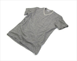 FUJITO（フジト） Vネック ポケットTシャツ（ヘザーグレー）