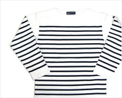 SAINT JAMES （セント ジェームス）NAVAL ボーダーカットソー（ホワイト×ネイビー）