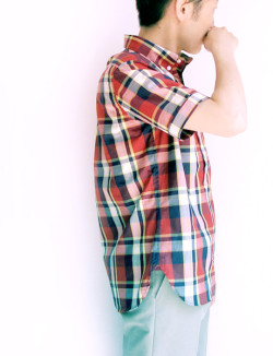 EEL（イール） ヒマワリシャツ（レッドマドラス）