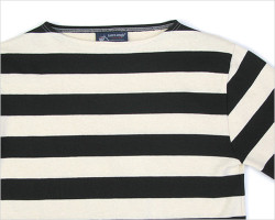 SAINT JAMES （セント ジェームス）OUESSANT ワイドボーダーカットソー（生成り×ブラック）