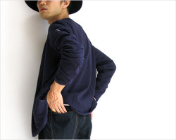 FilMelange（フィルメランジェ）「DRAGAN」 ポケットカーディガン（ネイビーメランジェ）