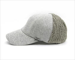 MANIERA (マニエラ)スウェット×ニット コンビネーションキャップ with JUST FIT(杢グレー)