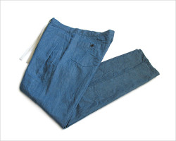 FUJITO（フジト） 1タック イージーパンツ（ライトインディゴ）