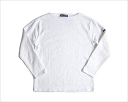 SAINT JAMES（セント ジェームス）OUESSANT メランジカットソー（ホワイト杢）