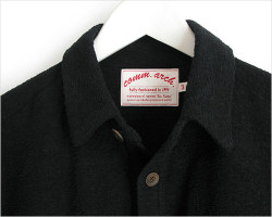 comm. arch.(コム・アーチ)リップル パイル ポロ(ナイトオーシャン)