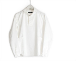 LOLO(ロロ)定番プルオーバーシャツ(ホワイト)