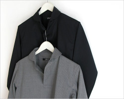 LOLO（ロロ）定番プルオーバーストライプ ウールシャツ