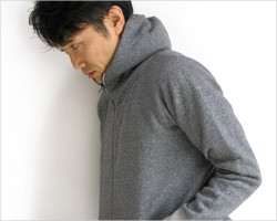 FLISTFIA（フリストフィア）ジップアップ パーカ（チャコールメランジェ）