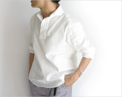 LOLO（ロロ）定番プルオーバーシャツ（ホワイト）