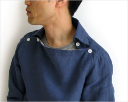 nisica（ニシカ）デッキマンシャツ（ブルー）