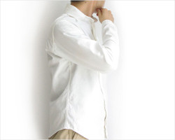 LOLO（ロロ）定番比翼シャツ（ホワイト）