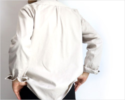 LOLO（ロロ）エルボーパッチ付きシャツ